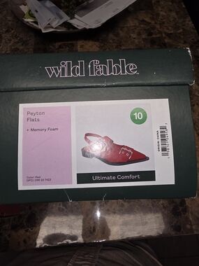 Wild Fable Peyton Red Memory Foam Flats - Women's Size 10